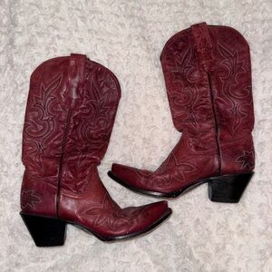 Women’s Corral Cowboy Boots - Red Leather